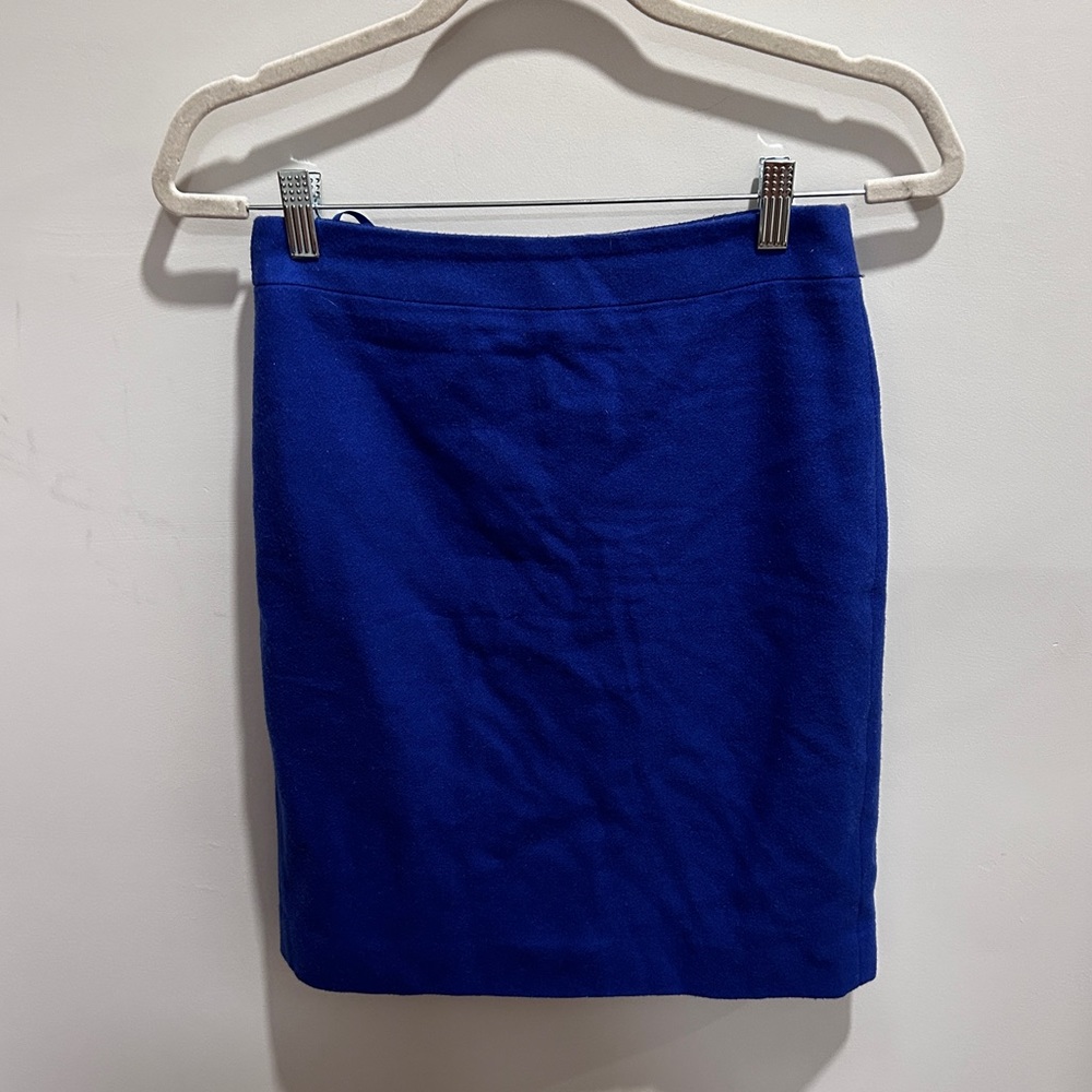 J Crew Blue Pencil Skirt